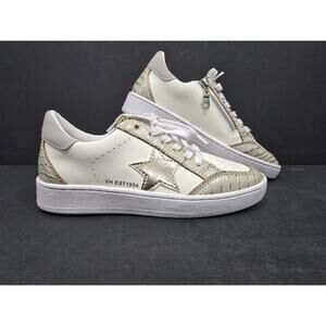 New Vintage Havana Denisse Sneakers Women’s 5 White Croc Gold Star Slip On VH